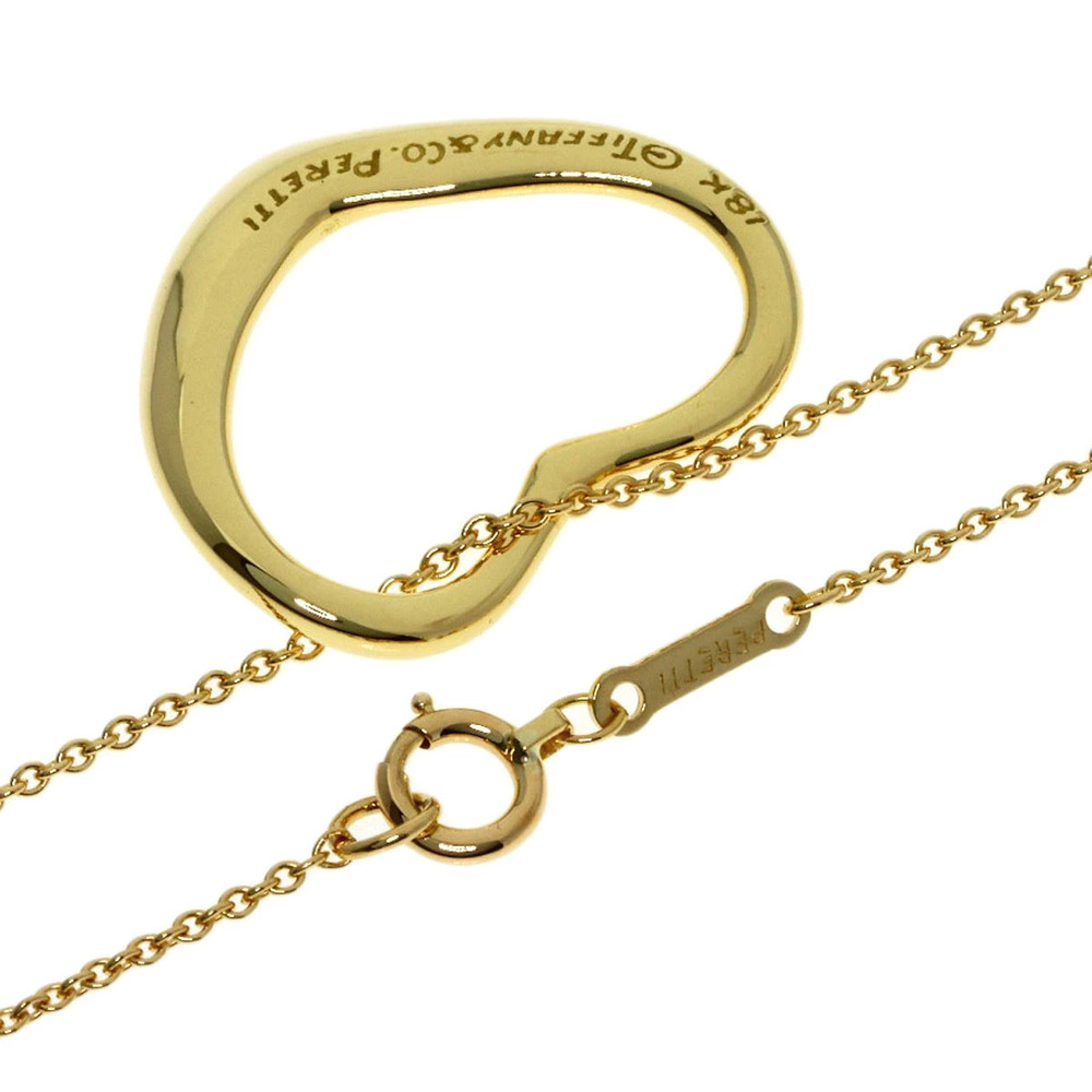 Tiffany Co Elsa Peretti Open Heart Necklace Yellow Gold